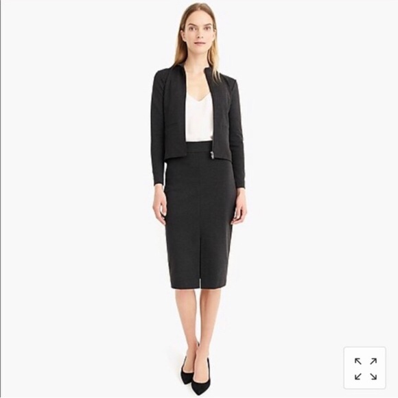 NWT J. Crew Zip-front jacket in eco ponte 12 L - Picture 4 of 4